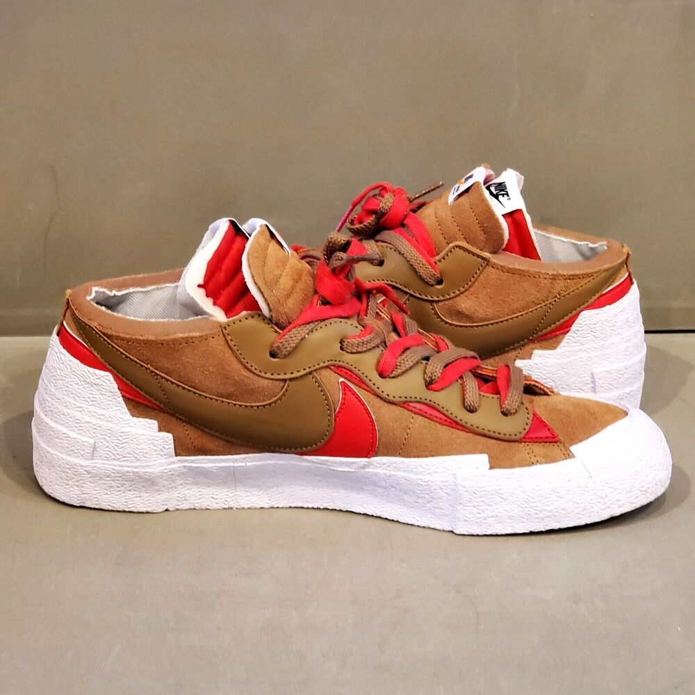 Nike Blazer Low x sacai Mens Sz 15 Shoes British Tan Brown Red DD1877-200 OG Box